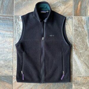 Patagonia Synchilla Women's Full Zip Vest Size XS Black Fleece